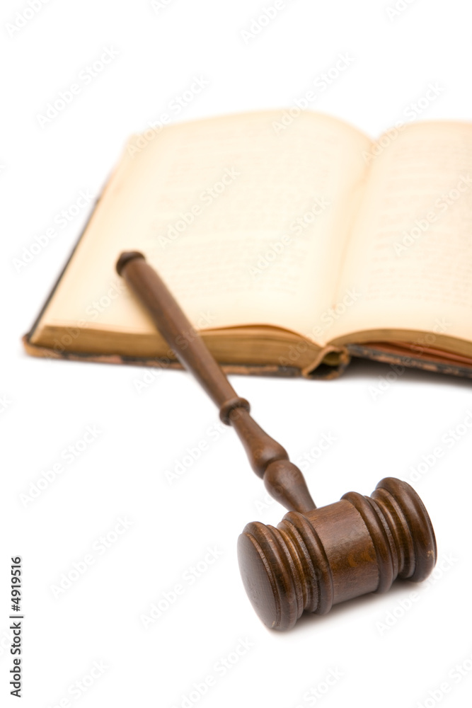 gavel and law book