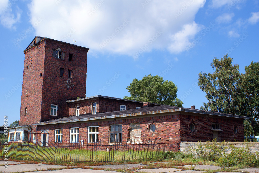 Brick house with tower