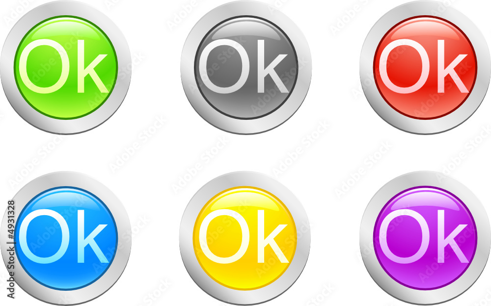 Ok button. [Vector]