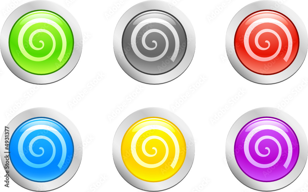 Swirl button. [Vector]