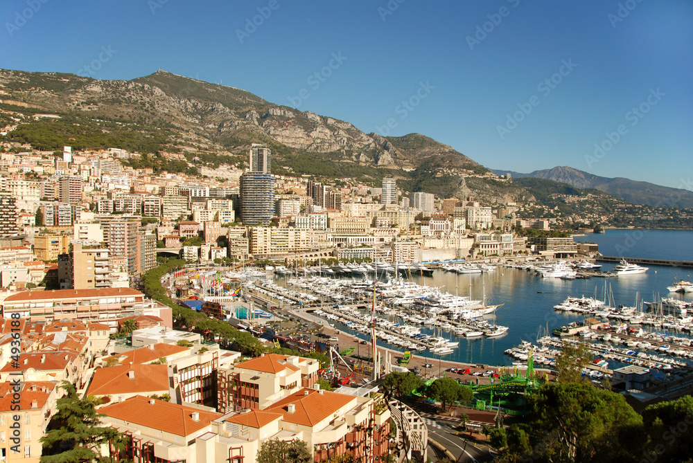 Panoramic view of Nice and Monte Carlo