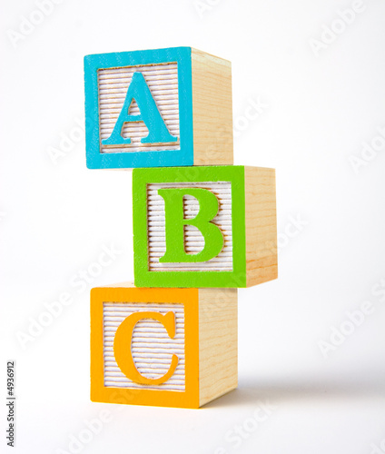 Wooden alphabet blocks #4936912