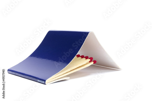 Streichholzbriefchen blau
