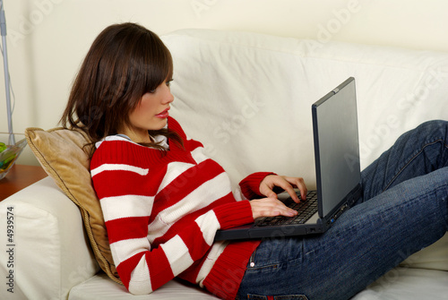 woman with laptop