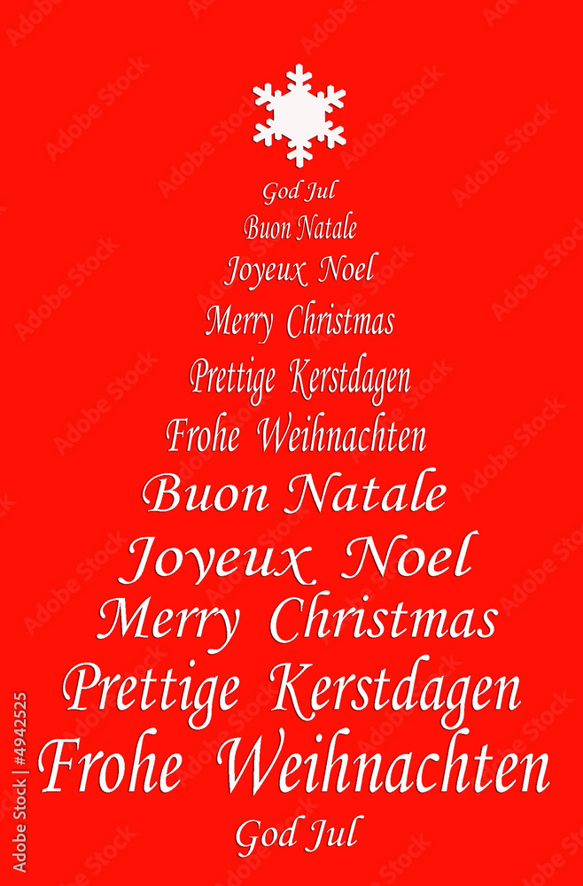 weihnachtskarte mehrsprachig StockIllustration Adobe Stock