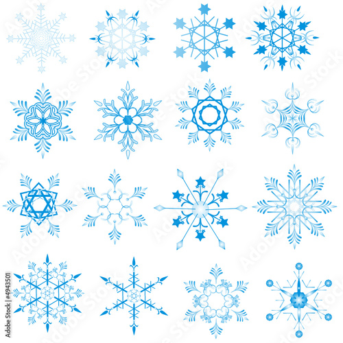 Blue snowflakes 