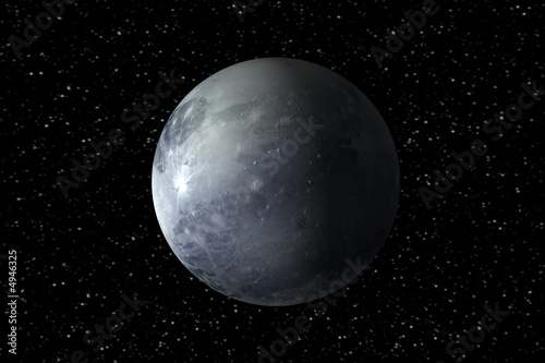 3d render of pluto