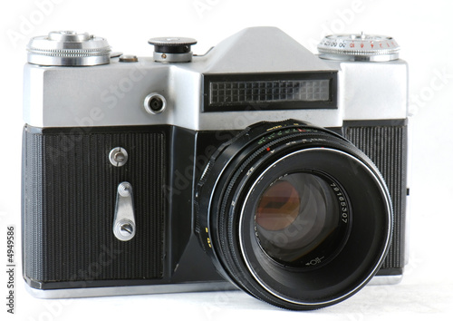 35mm camera on white background