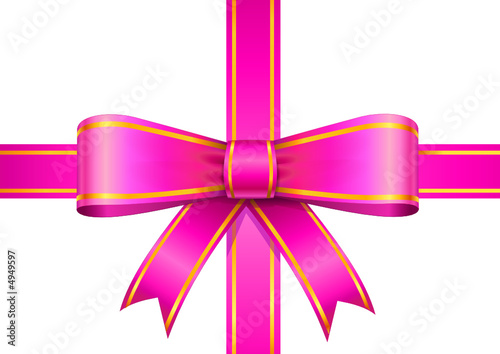 Ruban rose paquet cadeau