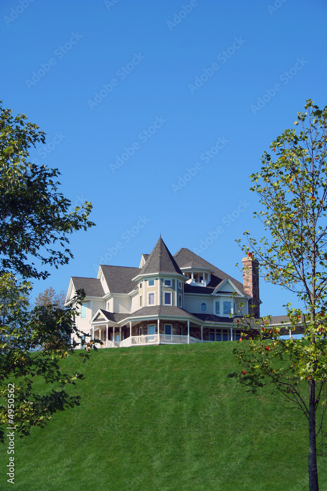 Beautiful house on a hill Beautiful house on a hill