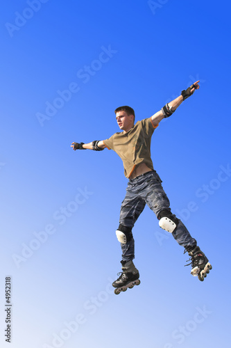 active roller boy jumping © Denis Babenko