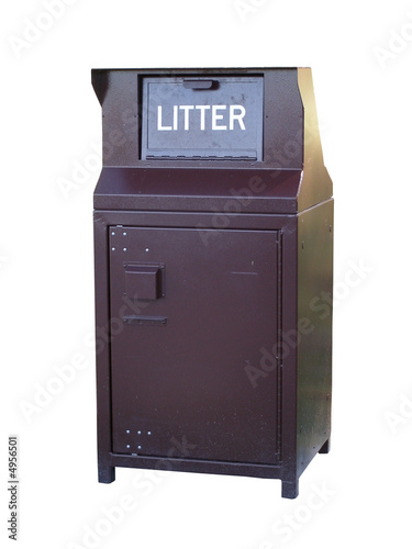 Isolated Litter Bin photo