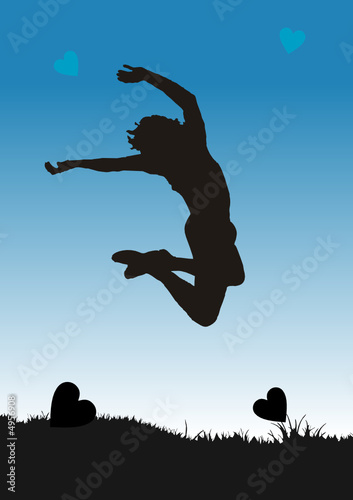 Happy people is jump