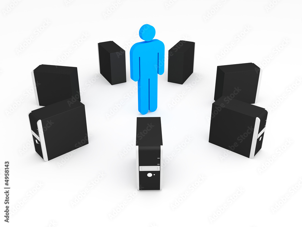 computer und mann computer und mann