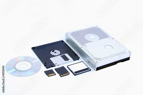 six different types of memory storage devices photo