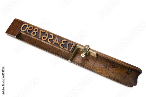 Mahogany composing stick for setting woodtype photo