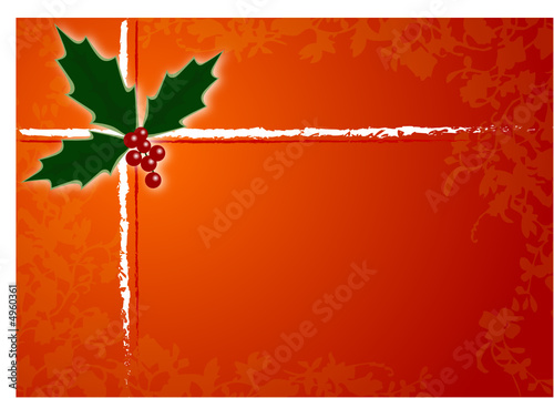 Cartolina di Buon Natale con vischio