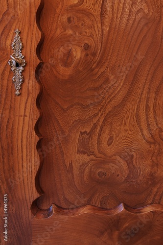 wooden door background with antique lock