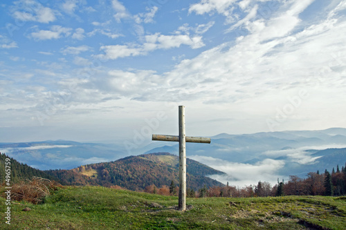 Fotografie Cross on mountain