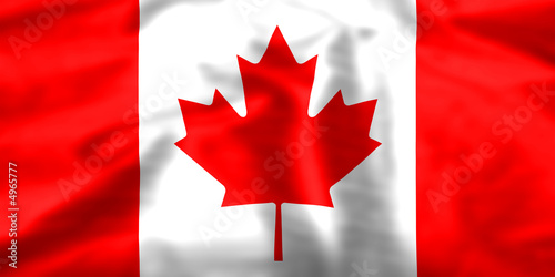 Silk effect Maple Leaf Canadian flag