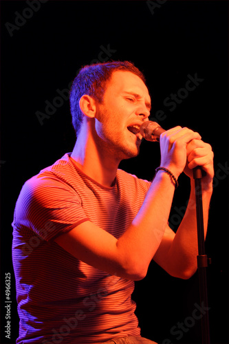 Rock star at a concert