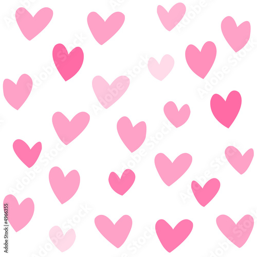 pink lovehearts seamless pattern