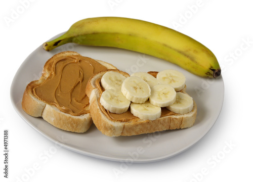 peanut butter and banana toast