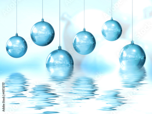 christmas background with holiday balls