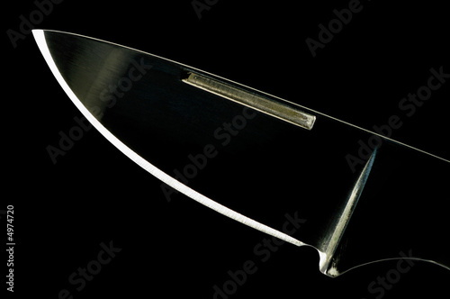 Sharp edge knife closeup with clipping path