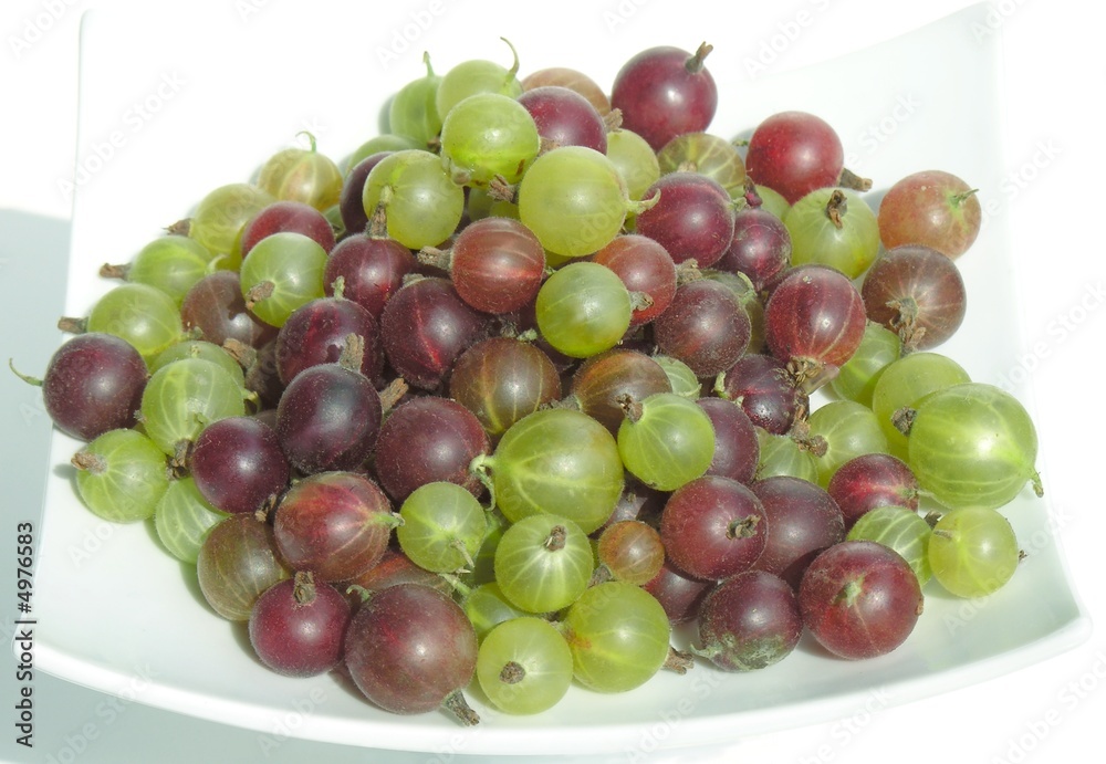 red and green gooseberry fruits
