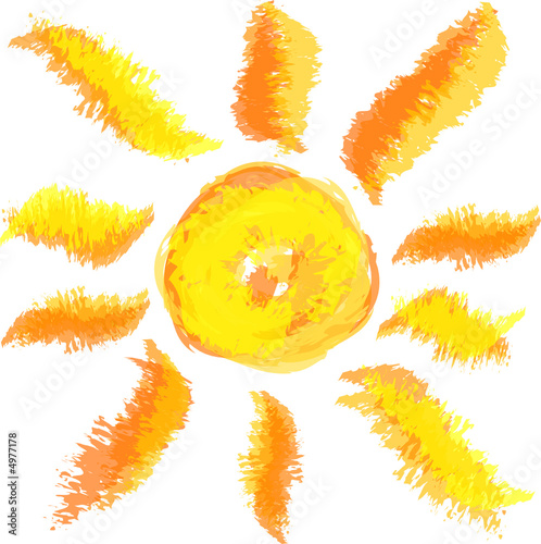 Soleil effet peinture