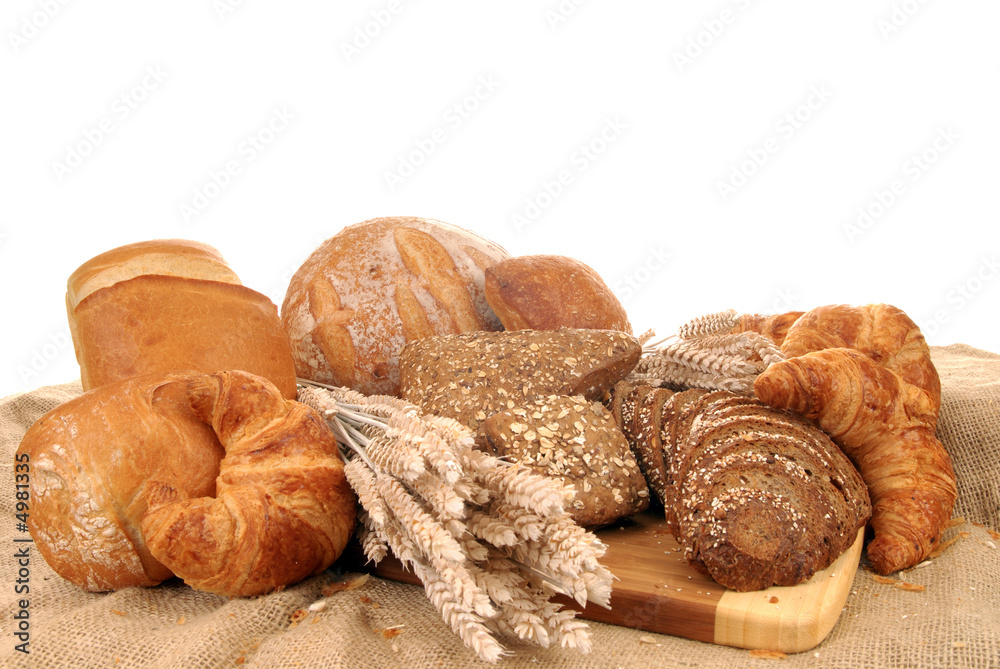 Varied bread display