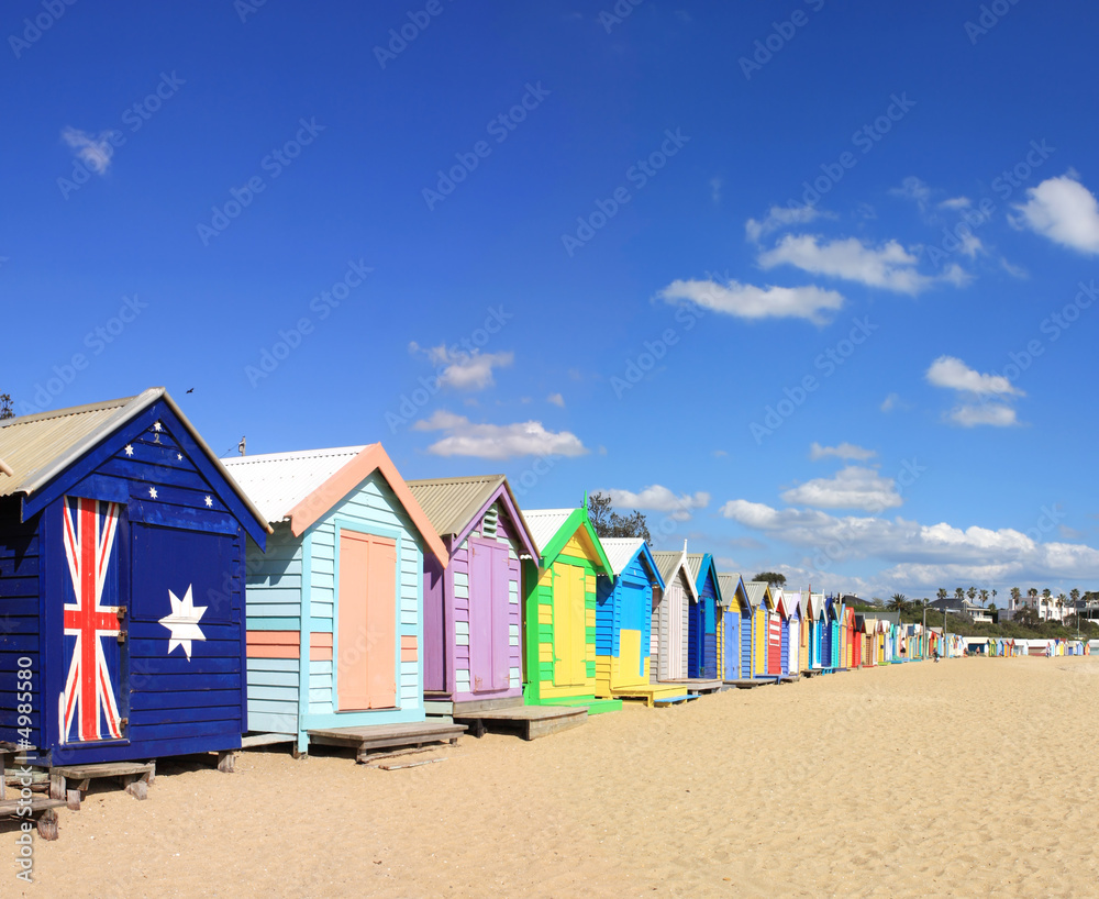 Brighton Beach Bathing Boxes