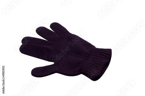 black gloves as isolated object