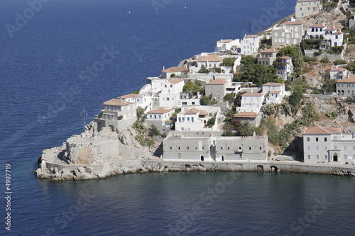 Hafeneinfahrt der Insel Hydra auf Griechenland