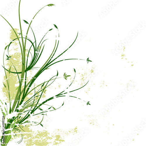 Grunge floral vector background