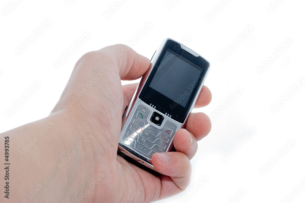 Mobile phone in hand Mobile phone in hand