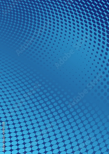 a blue background in halftone style