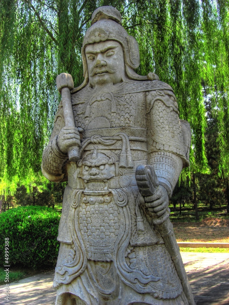 Ancient Stone Warrior Figure - Ming Tombs / Beijing