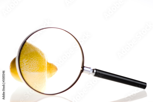 Wallpaper Mural Lemon under magnifying glass Torontodigital.ca
