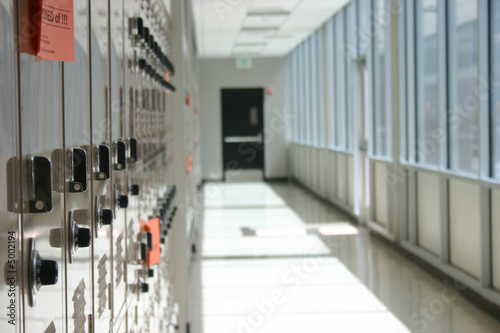 Lockers in hallway