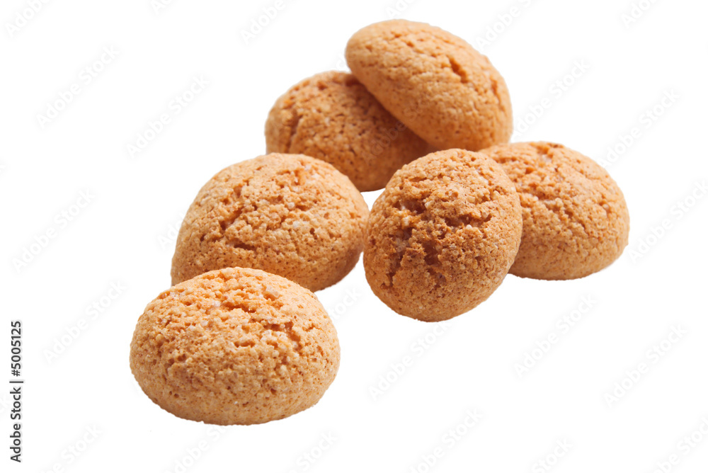 amarettini cookies isolated on white amarettini cookies isolated on white
