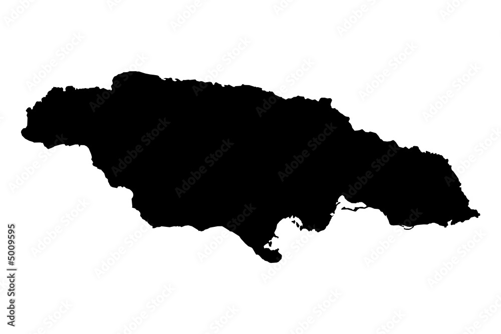 Obraz premium Detailed map of Jamaica