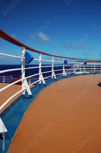 Cruise Ship Top Deck and Railing