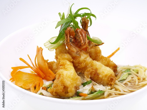 Fotografia japanisches garnelen tempura