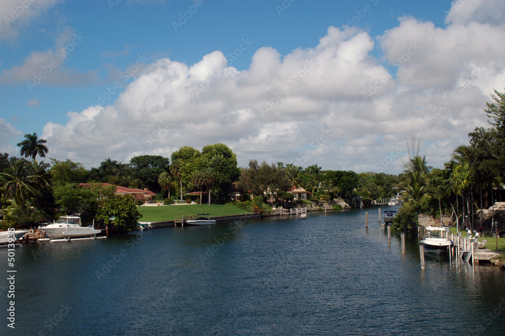 Residential Canal in Miami