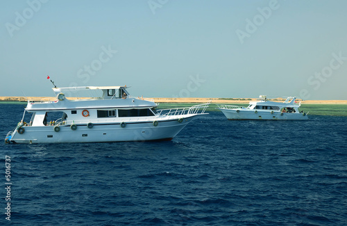 Two motor yachts at Red sea, Egypt © Mikhail Nekrasov