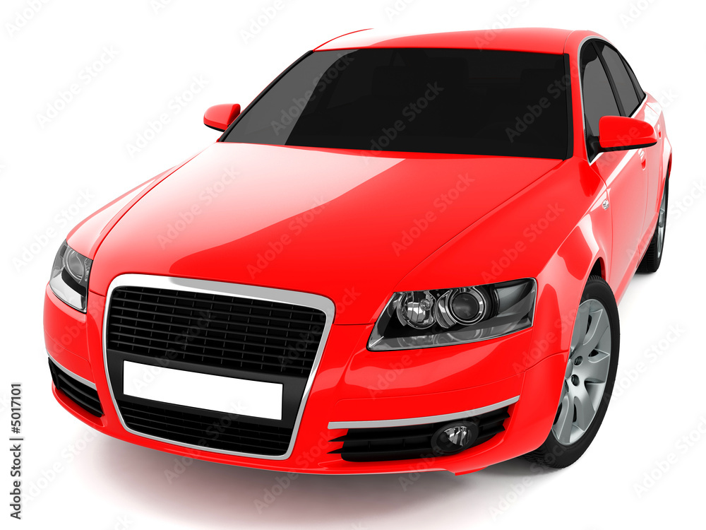 Naklejka premium Red Business-Class Car