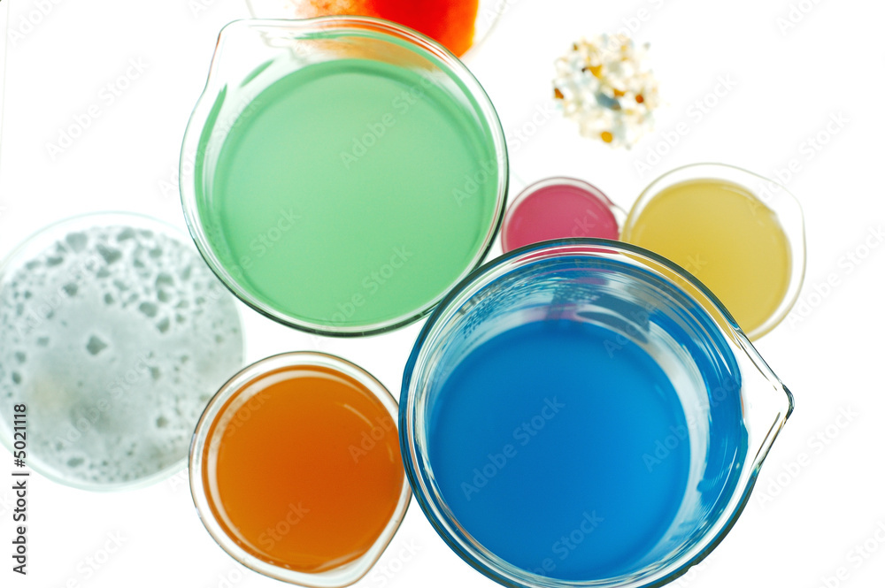 Test tubes isolated fulled with different color chemicals Test tubes isolated fulled with different color chemicals