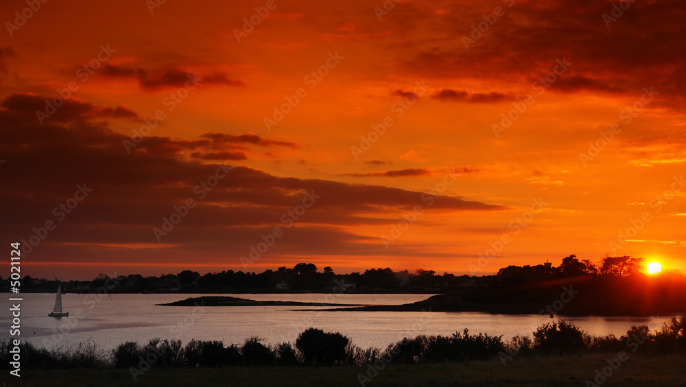 Obraz premium bretagne golfe du Morbihan sentier des 7iles